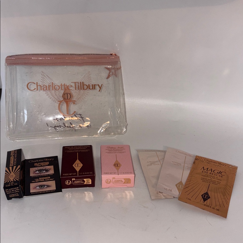 Charlotte Tilbury Lot of Various Samples w/ zip bag